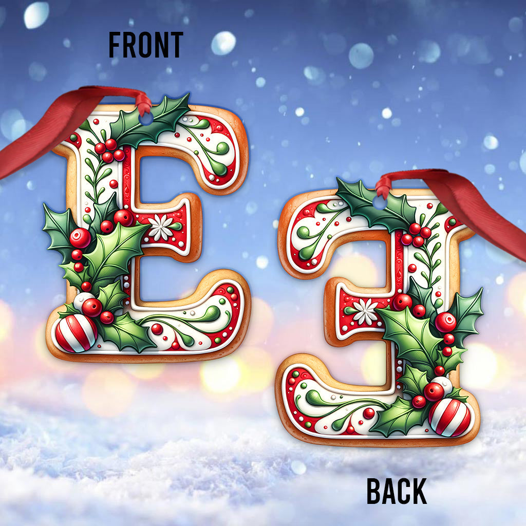 Ornement de Noël personnalisé en forme de lettre pour la famille - Ornement familial personnalisé