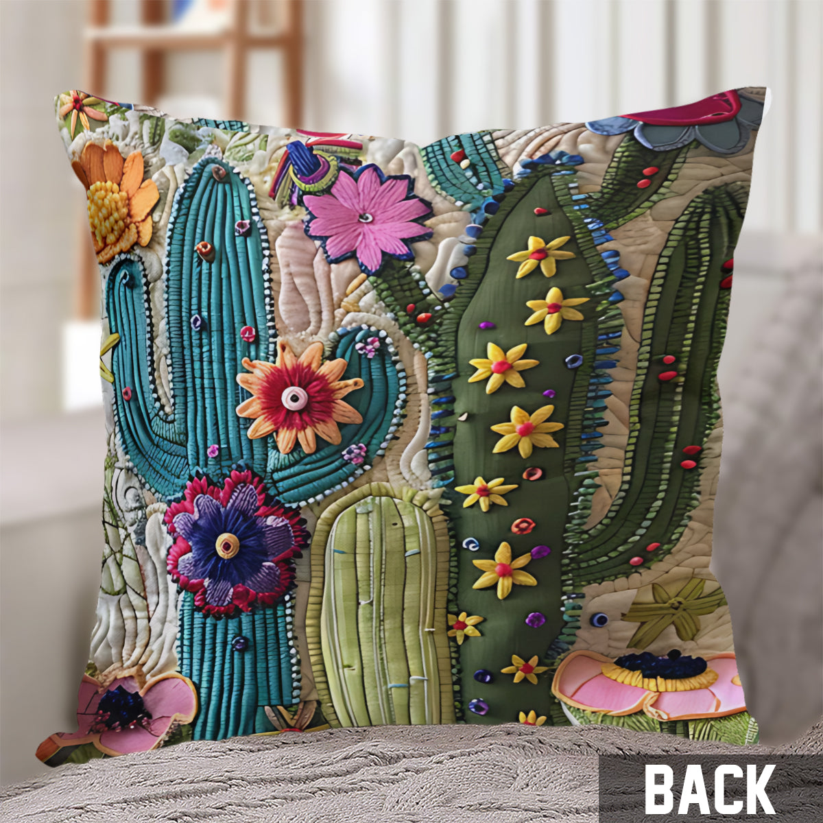 Cactus Garden - Gardening Throw Pillow