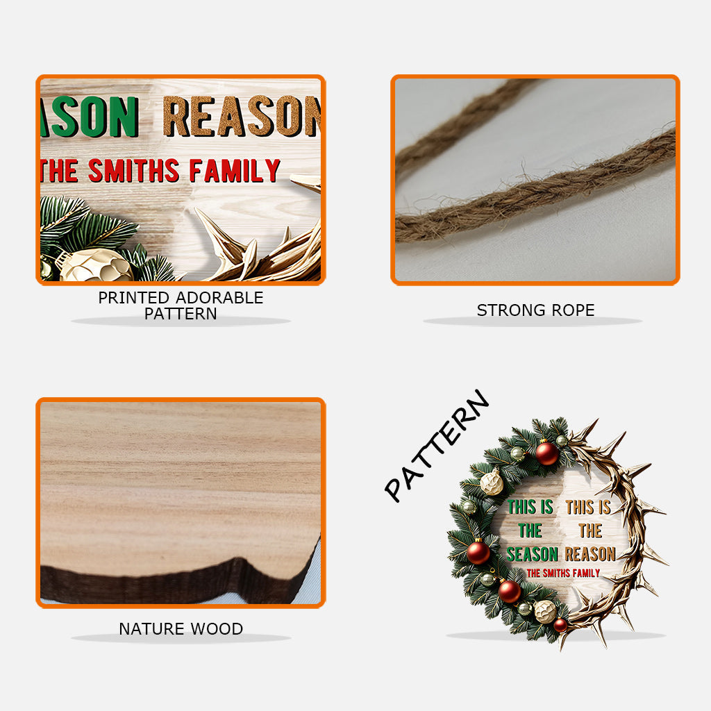 This Is The Reason - Personalized Family Custom Shaped Wood Sign