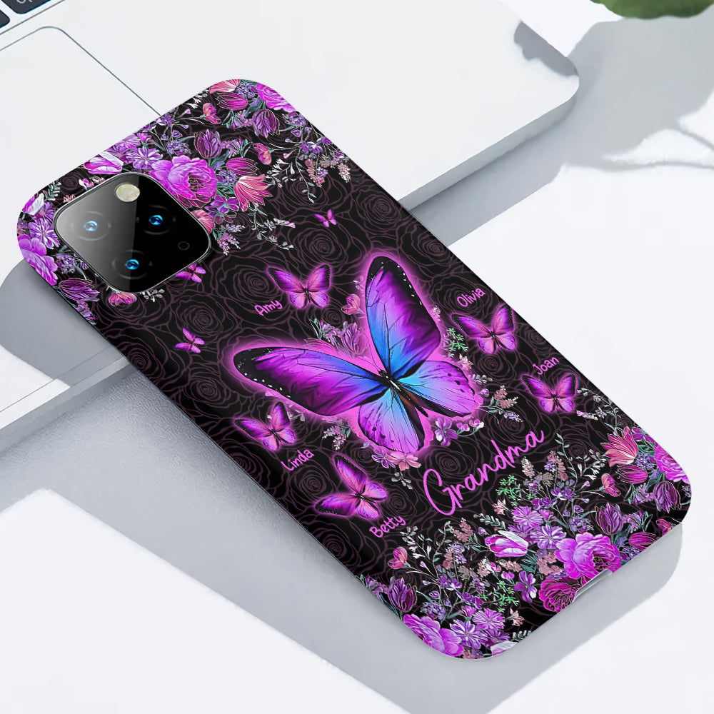 Coque de téléphone personnalisée « Papillons de grand-mère » avec impression intégrale