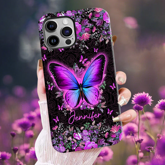 Coque de téléphone personnalisée avec motif papillons « J’adore les papillons »
