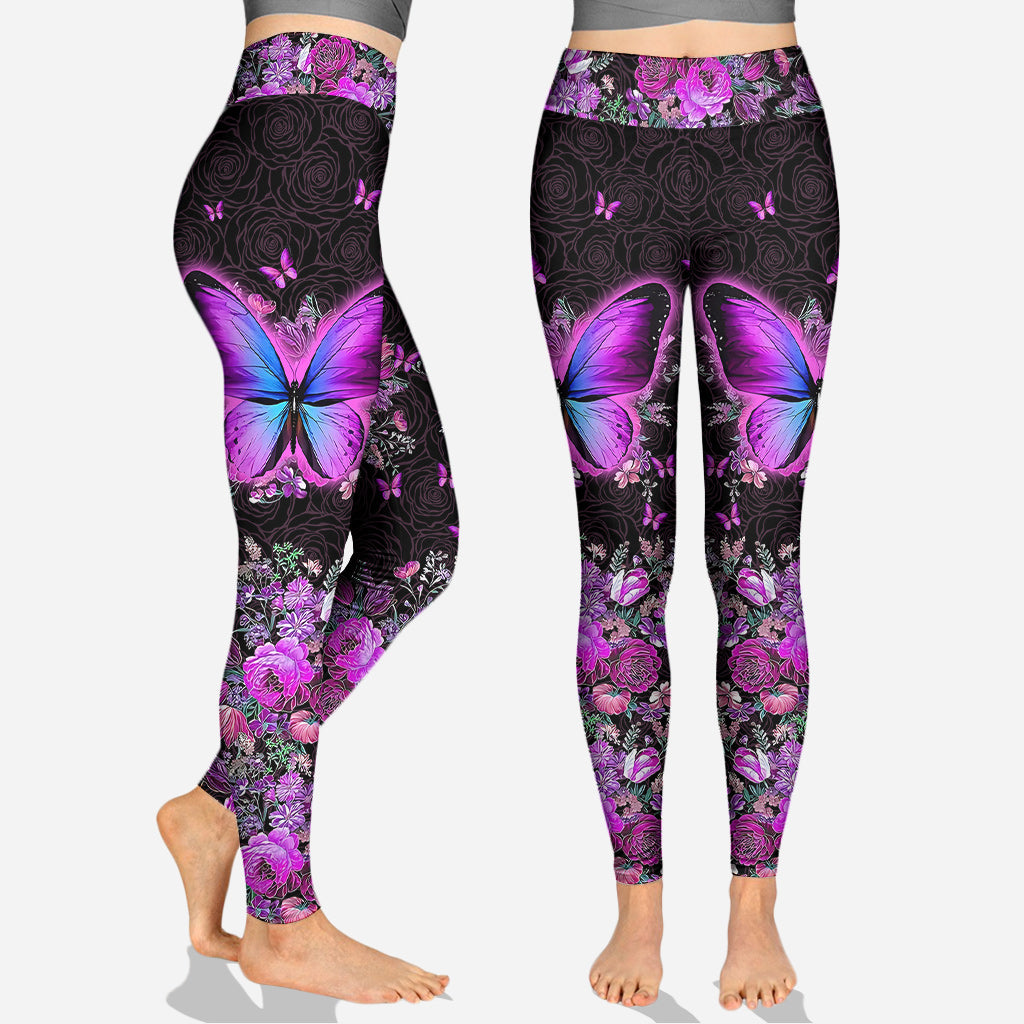 Magnifiques papillons - Sweat à capuche et legging personnalisés à motif papillon