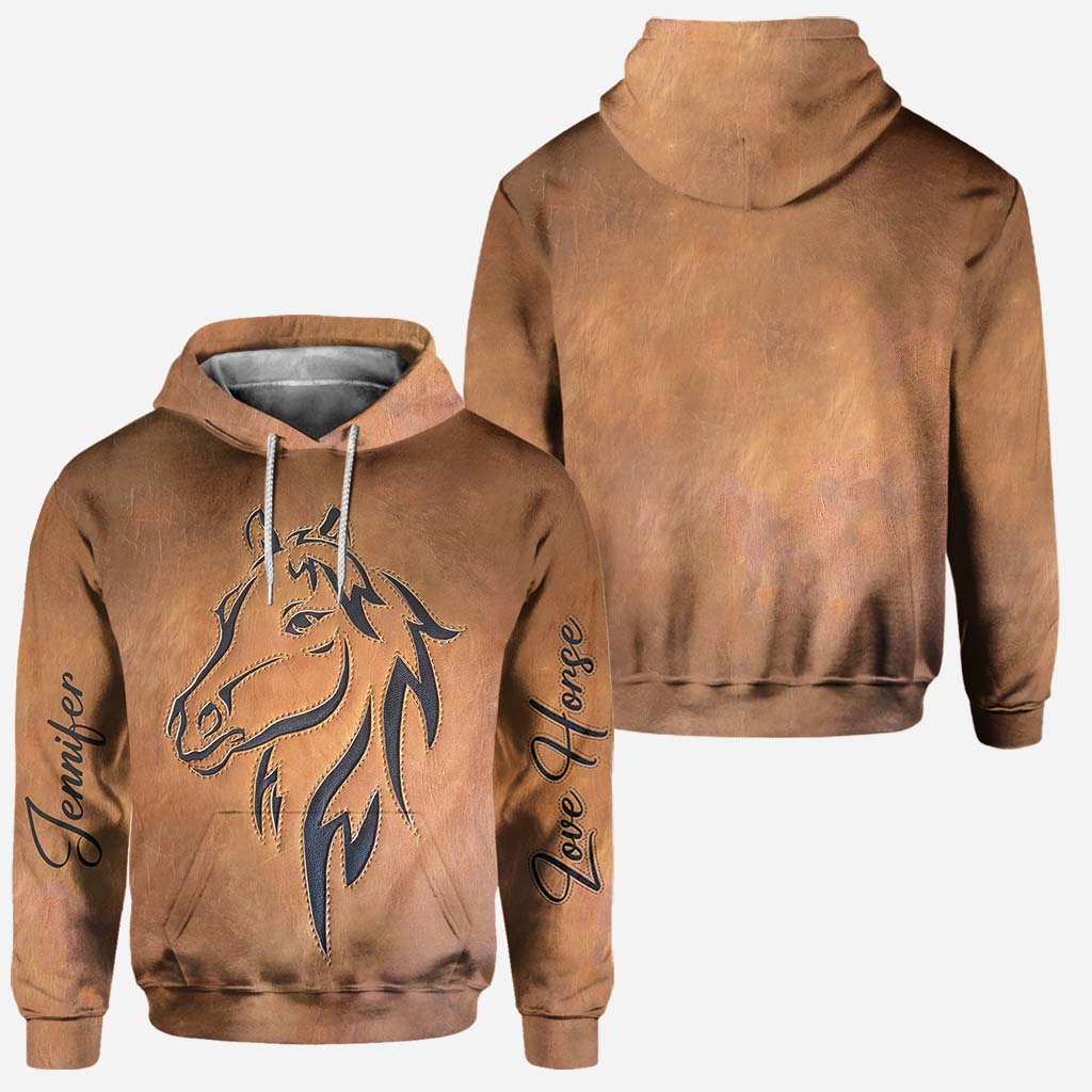 Love Horse - Sweat à capuche et leggings personnalisés à motif cheval