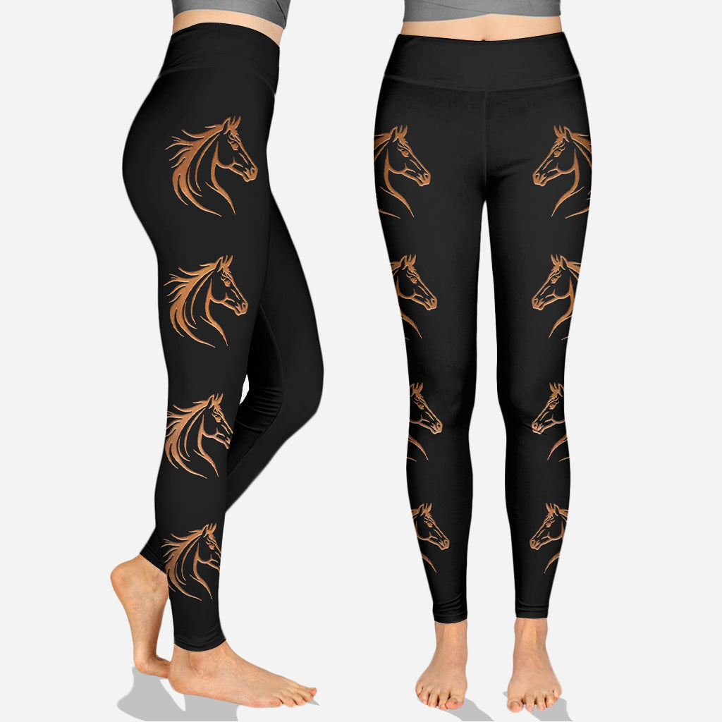 Love Horse - Sweat à capuche et leggings personnalisés à motif cheval