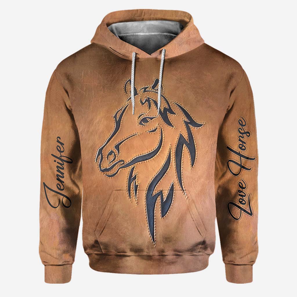 Love Horse - Sweat à capuche et leggings personnalisés à motif cheval