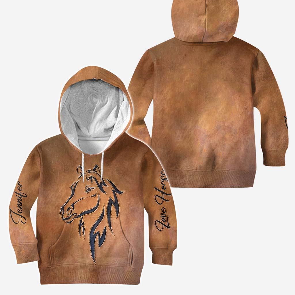 Love Horse - Sweat à capuche et leggings personnalisés à motif cheval