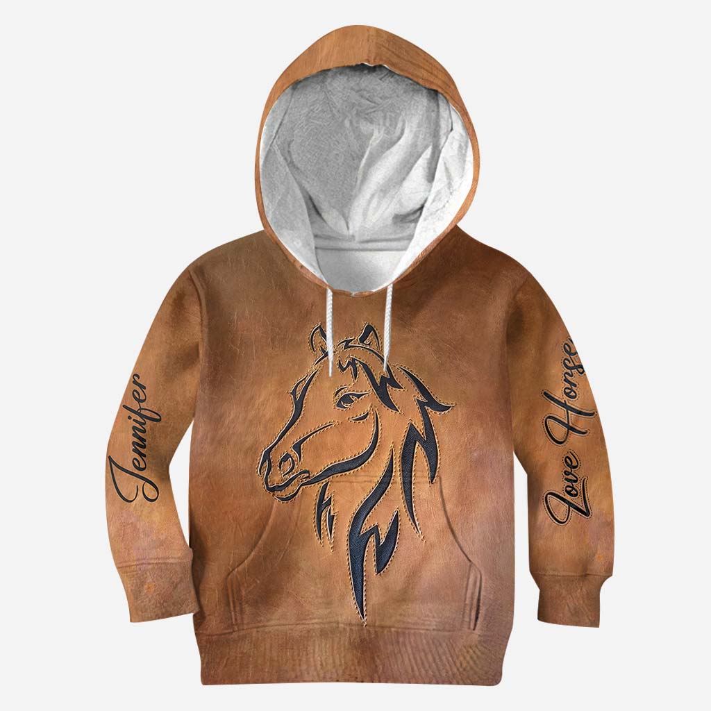 Love Horse - Sweat à capuche et leggings personnalisés à motif cheval