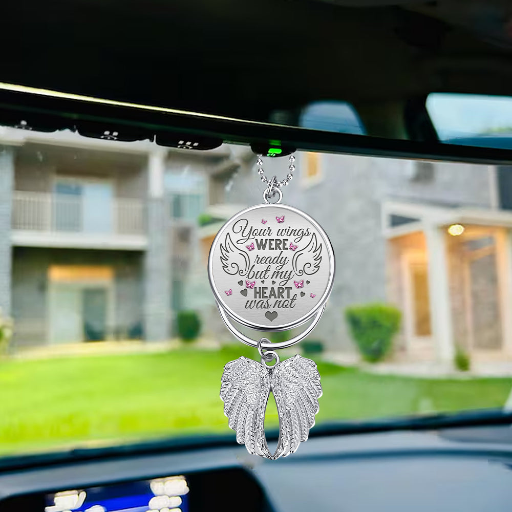 Your Wings Were Ready But My Heart Was Not - Personalized Memorial Wings Ornament