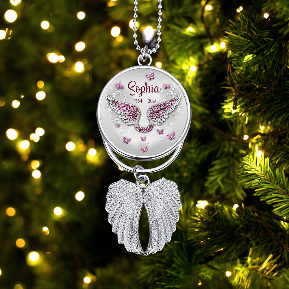 Your Wings Were Ready But My Heart Was Not - Personalized Memorial Wings Ornament