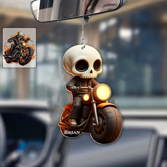 Ornement de voiture personnalisé pour motard élégant
