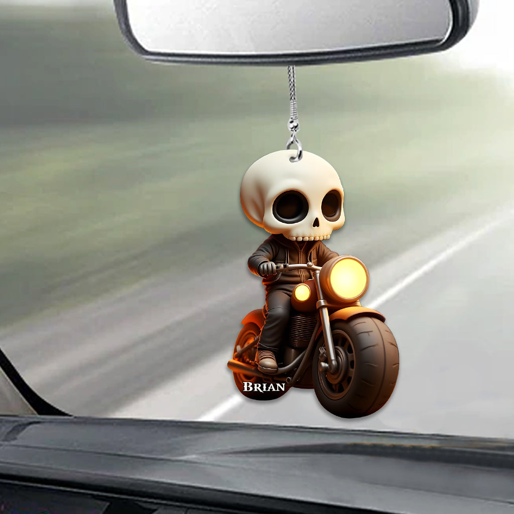 Stylish Biker - Personalized Biker Car Ornament