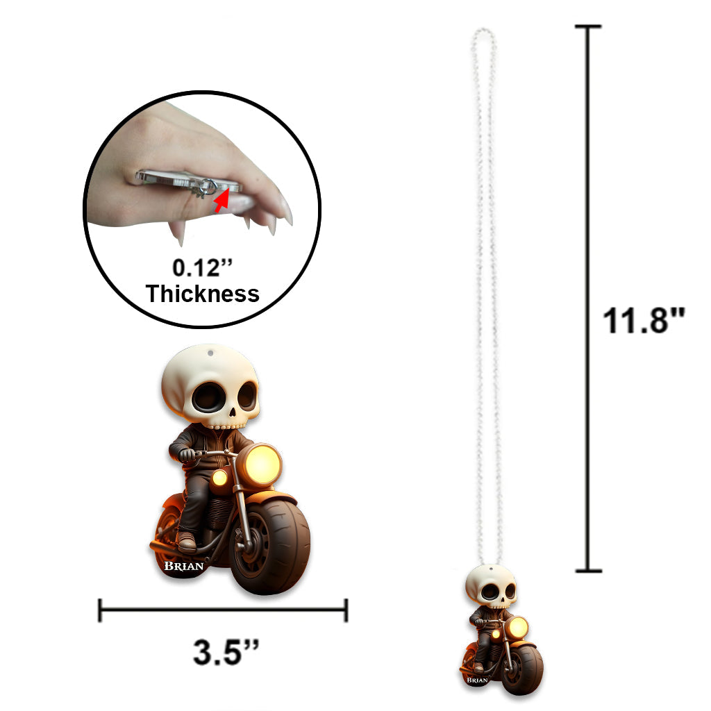 Stylish Biker - Personalized Biker Car Ornament