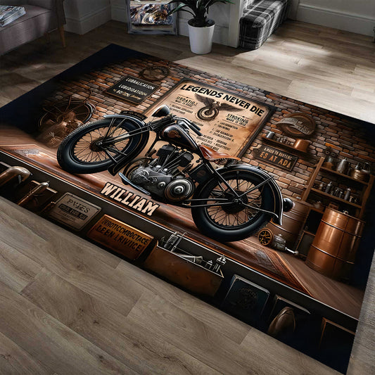 Legends Never Die - Tapis de motard personnalisé