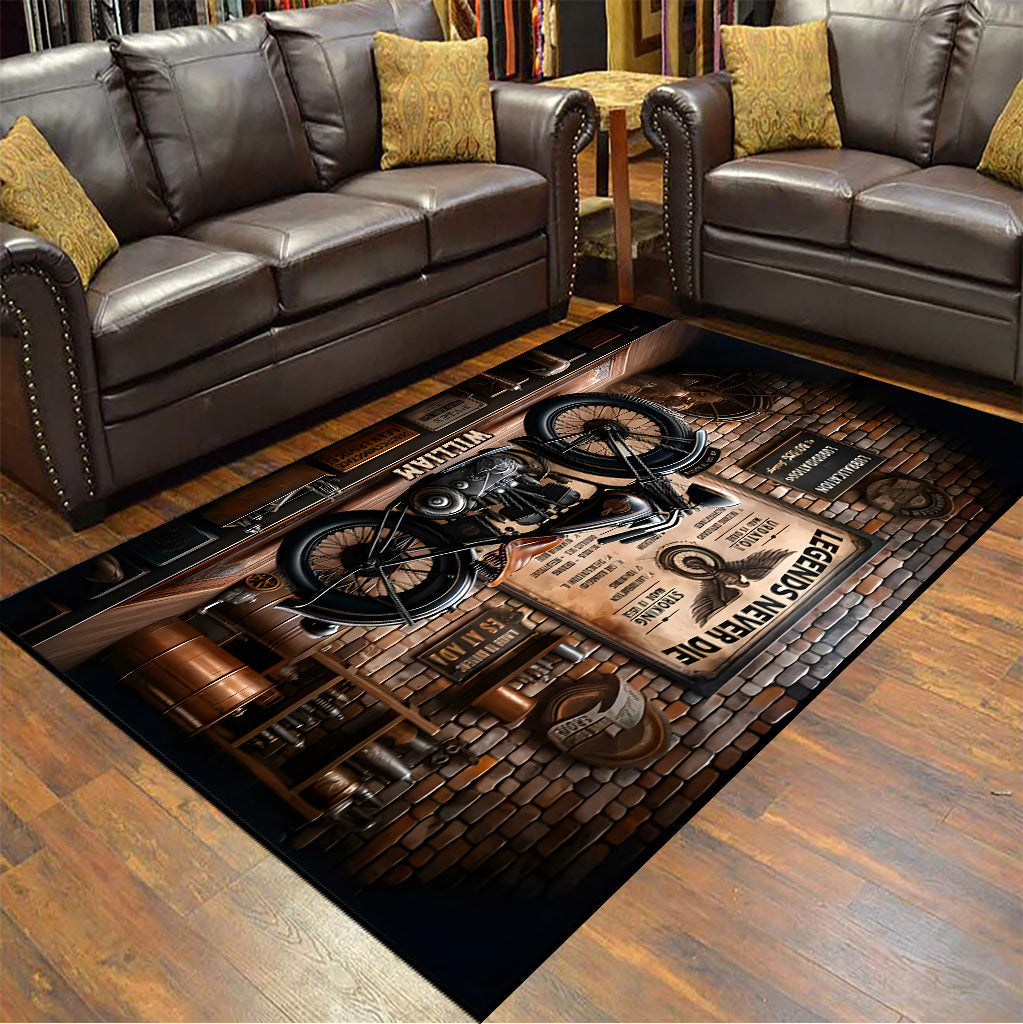 Legens Never Die - Personalized Biker Rug