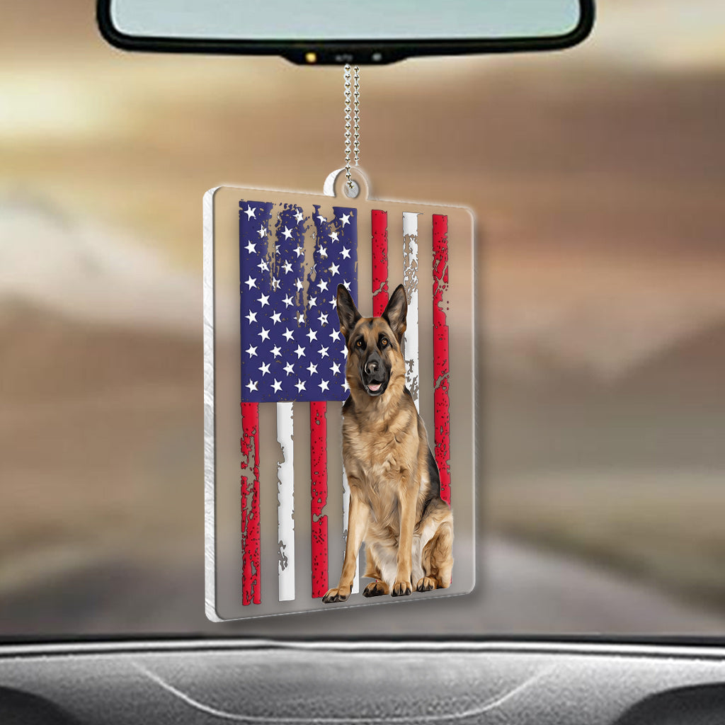 Puppy Flag - Personalized Dog Transparent Car Ornament