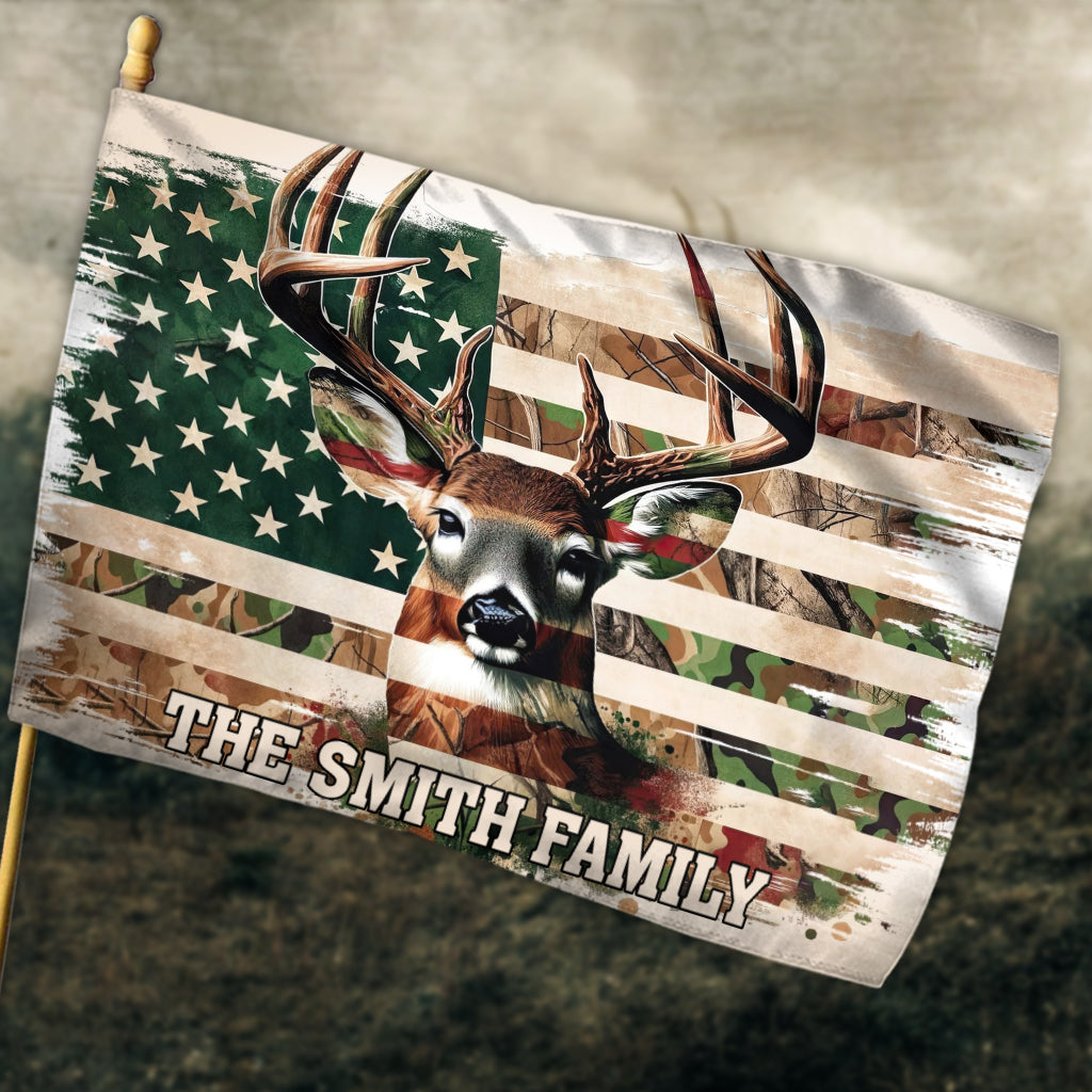 Drapeau de maison de chasse personnalisé pour la famille de chasseurs