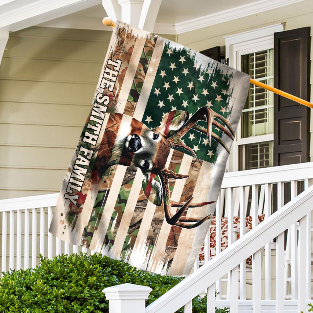 Drapeau de maison de chasse personnalisé pour la famille de chasseurs
