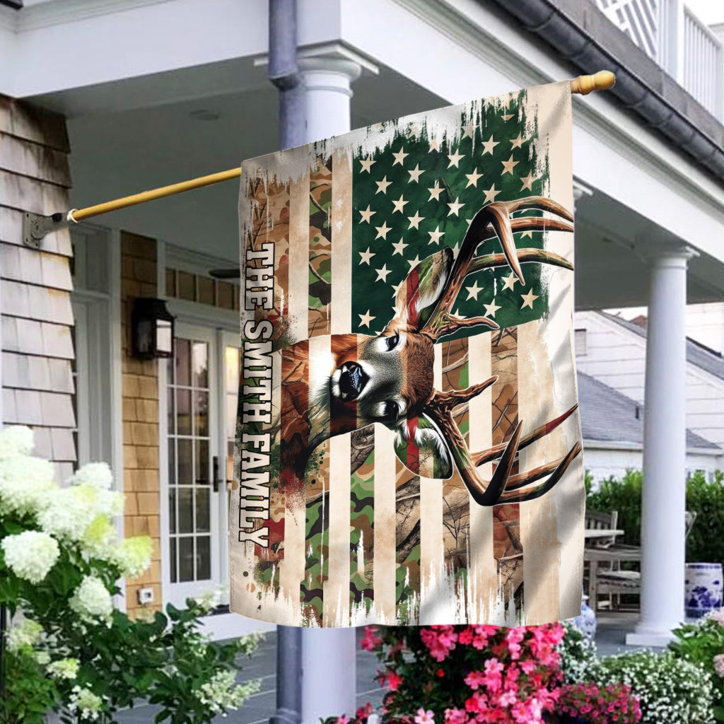 Drapeau de maison de chasse personnalisé pour la famille de chasseurs