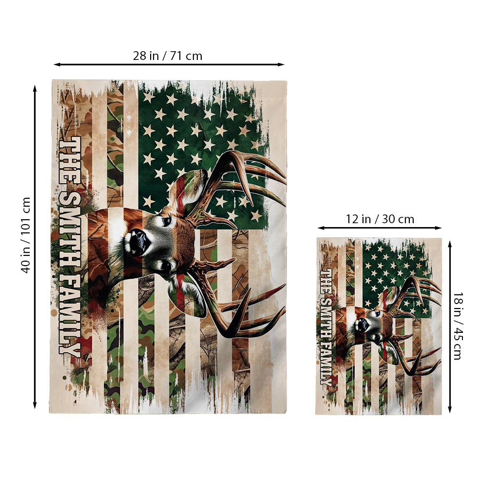 Drapeau de maison de chasse personnalisé pour la famille de chasseurs