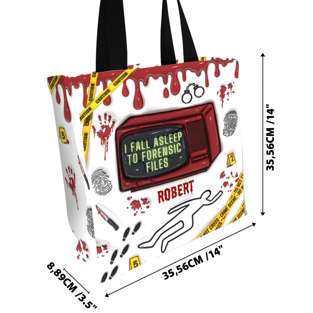 I Fall Asleep For Forensic Files - Personalized All-Over Print Canvas Tote Bag