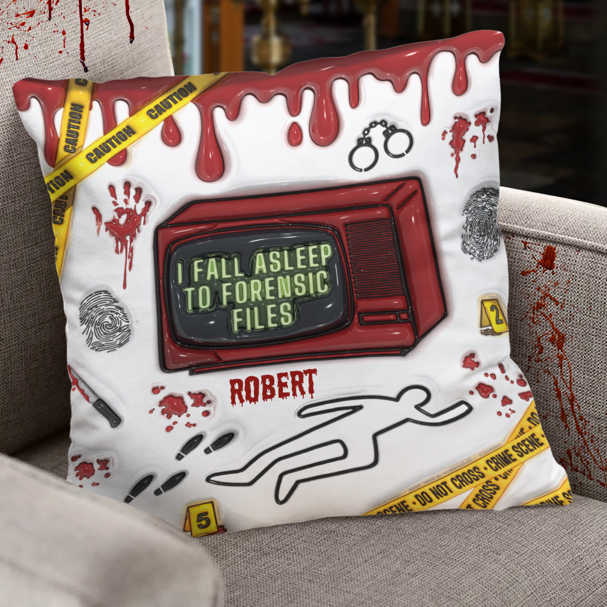 I Fall Asleep For Forensic Files - Personalized Throw Pillow