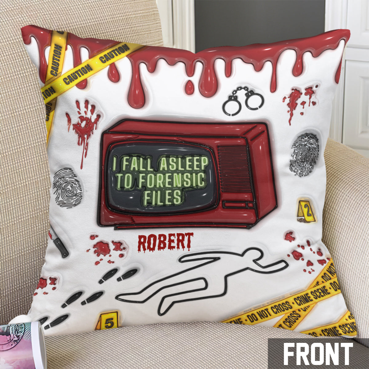 I Fall Asleep For Forensic Files - Personalized Throw Pillow