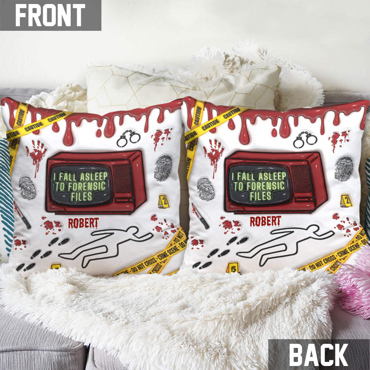 I Fall Asleep For Forensic Files - Personalized Throw Pillow
