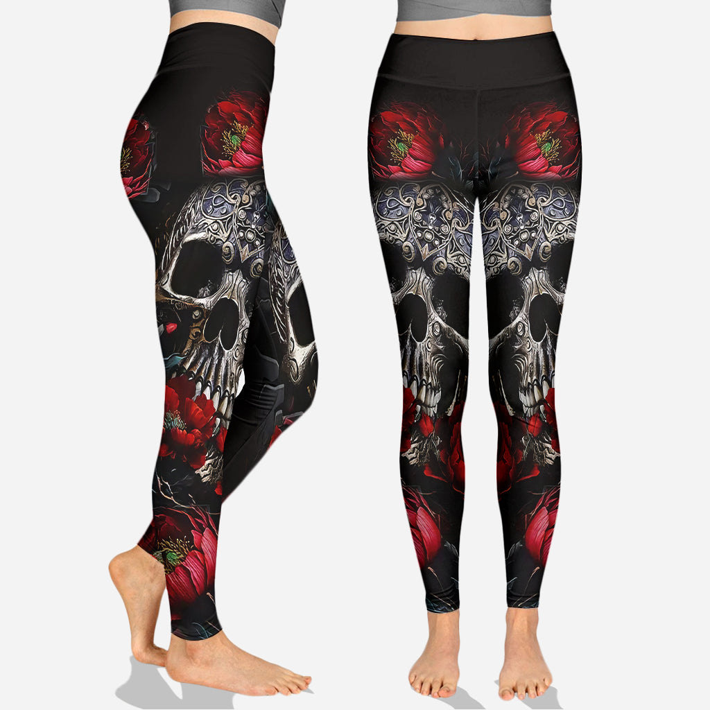 Skull And Roses - Sweat à capuche et legging personnalisés Skull And Roses