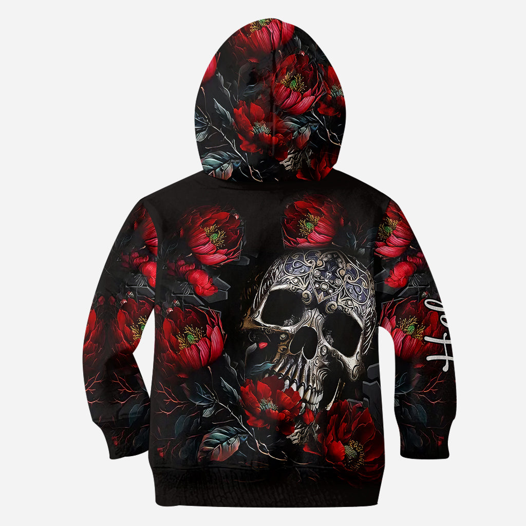 Skull And Roses - Sweat à capuche et legging personnalisés Skull And Roses