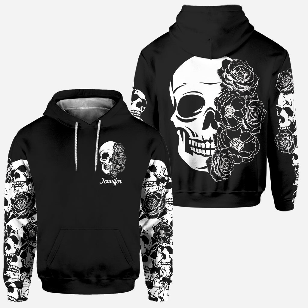 Skull And Roses - Sweat à capuche et legging personnalisés Skull And Roses