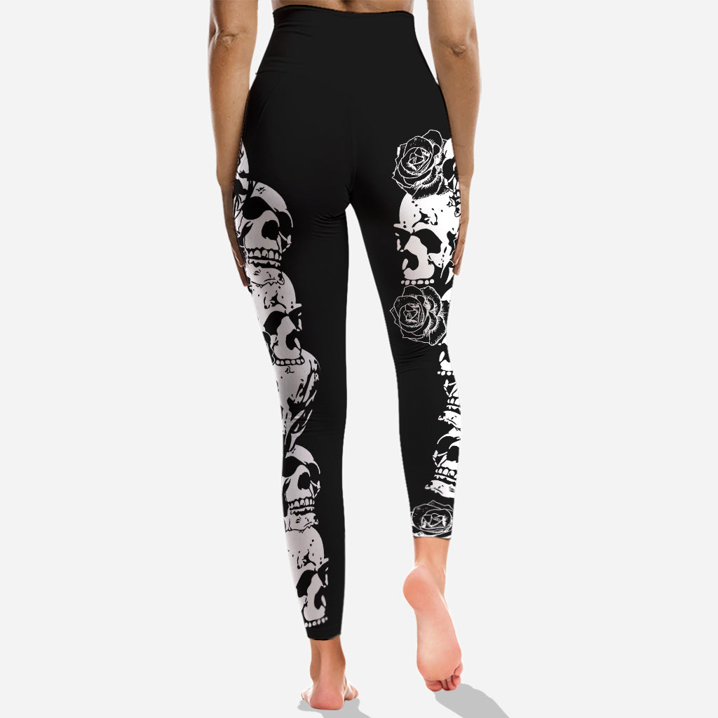 Skull And Roses - Sweat à capuche et legging personnalisés Skull And Roses