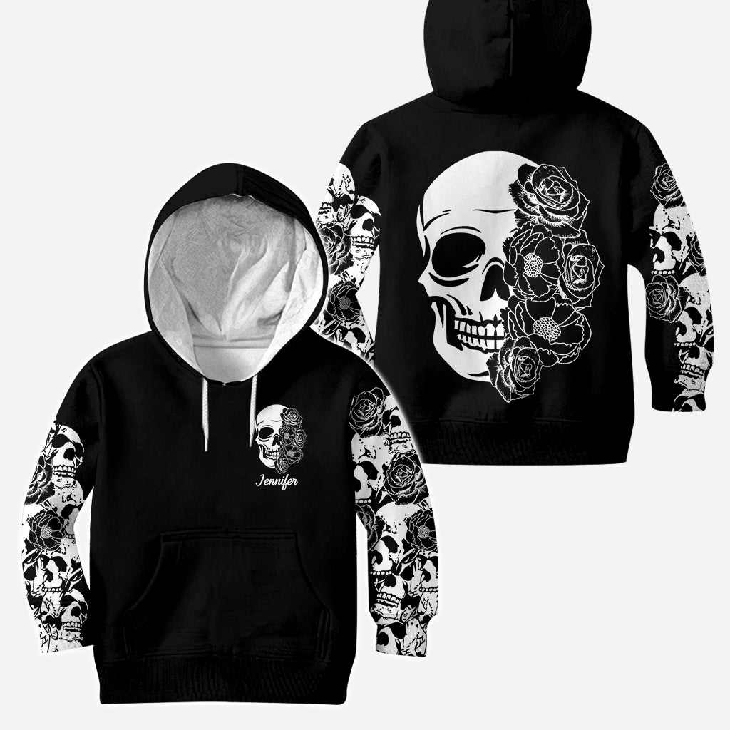 Skull And Roses - Sweat à capuche et legging personnalisés Skull And Roses