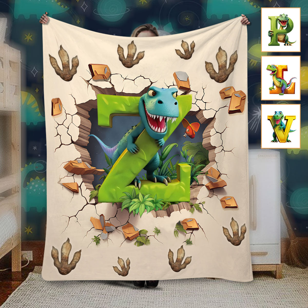 Love Dinosaurs - Personalized Kid Blanket