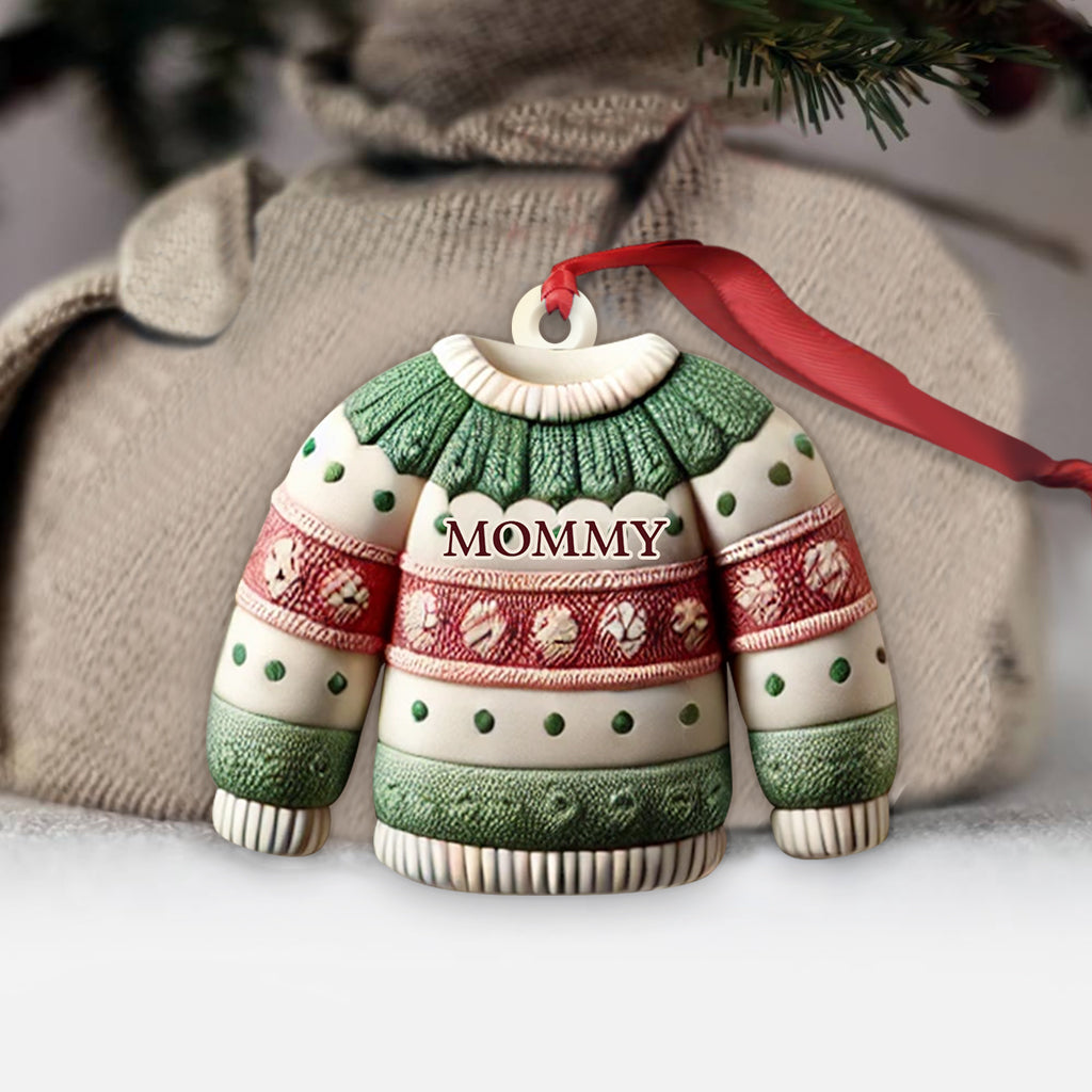 Bonnet d'hiver de Noël - Ornement familial personnalisé