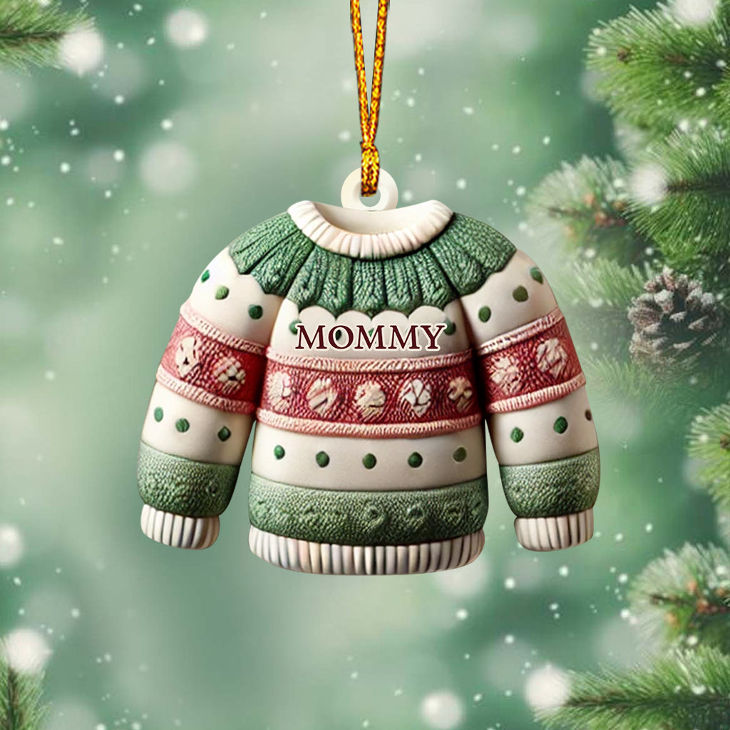 Bonnet d'hiver de Noël - Ornement familial personnalisé