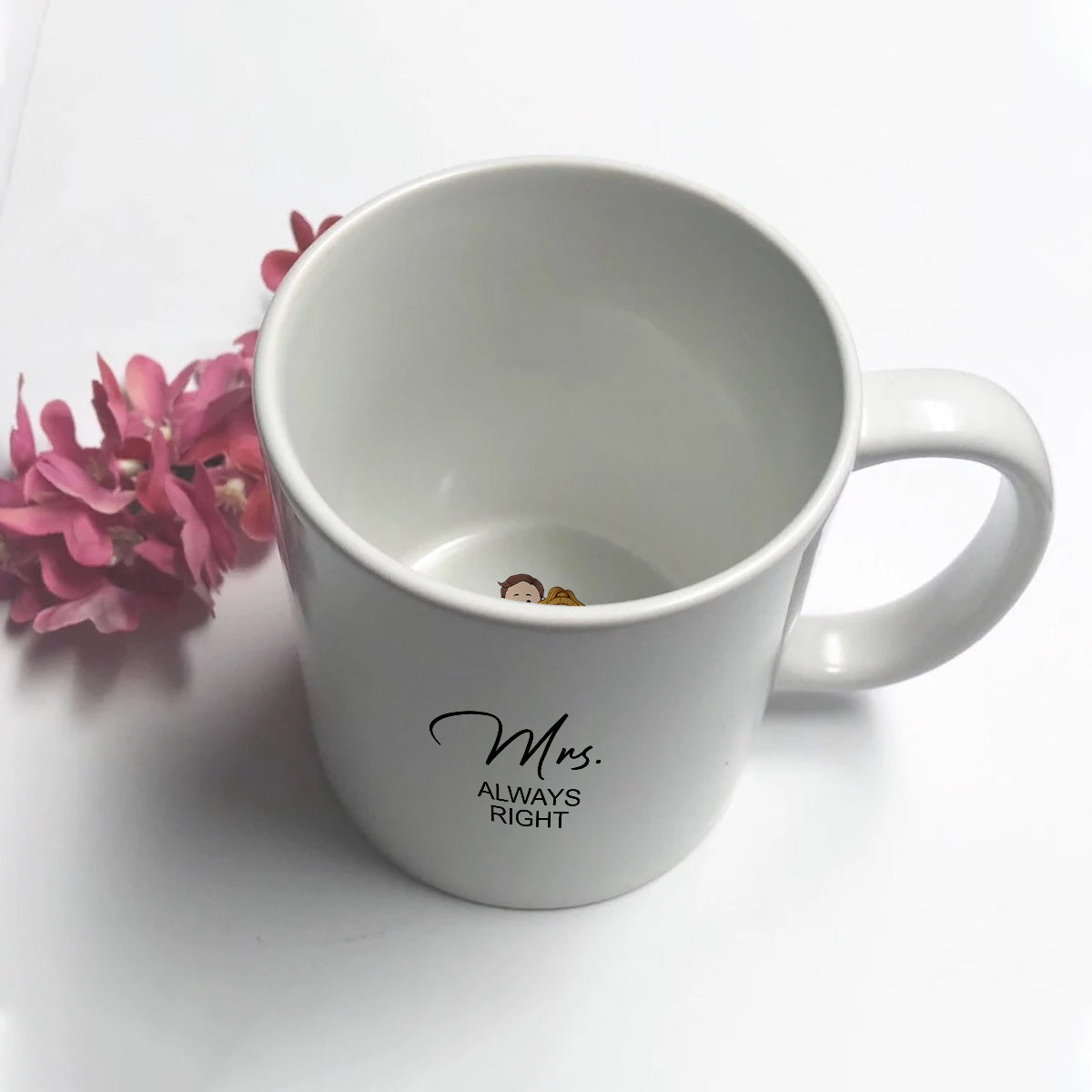 Mug personnalisé pour couple avec message caché « Elle Lui »
