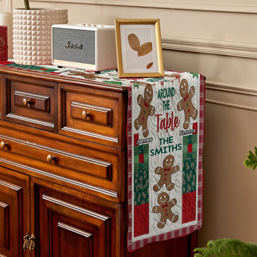 Les plus beaux souvenirs se créent autour de la table - Chemin de table familial personnalisé