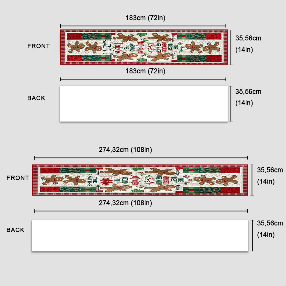 Les plus beaux souvenirs se créent autour de la table - Chemin de table familial personnalisé