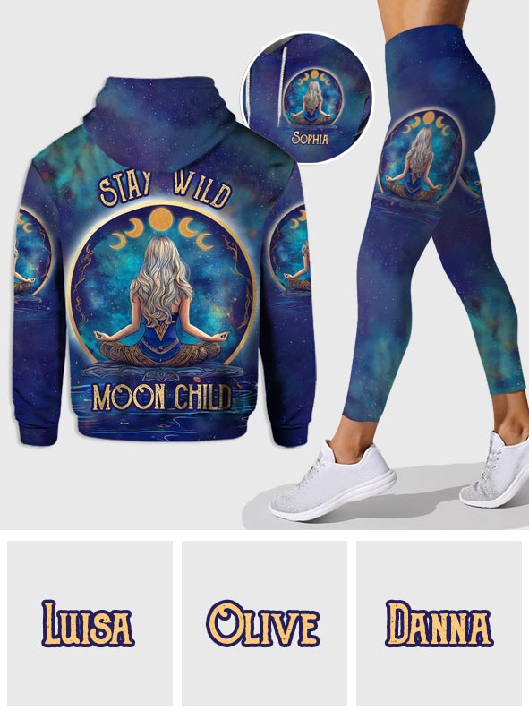 Moon Child - Sweat à capuche et legging de yoga personnalisés