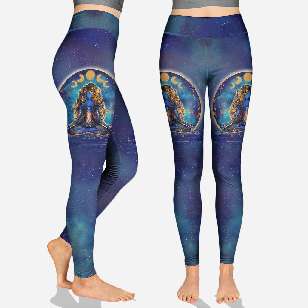 Reste sauvage, enfant de la lune - Sweat à capuche et legging de yoga personnalisés
