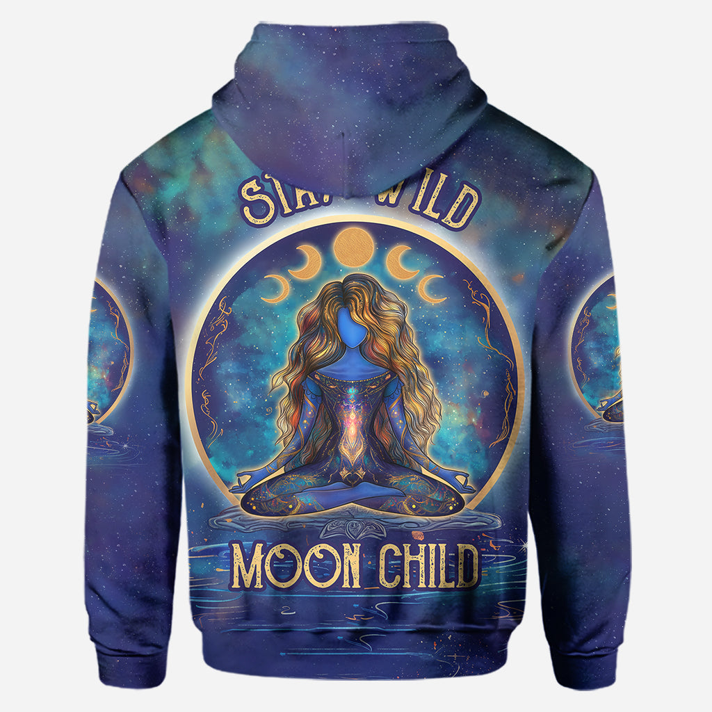 Reste sauvage, enfant de la lune - Sweat à capuche et legging de yoga personnalisés