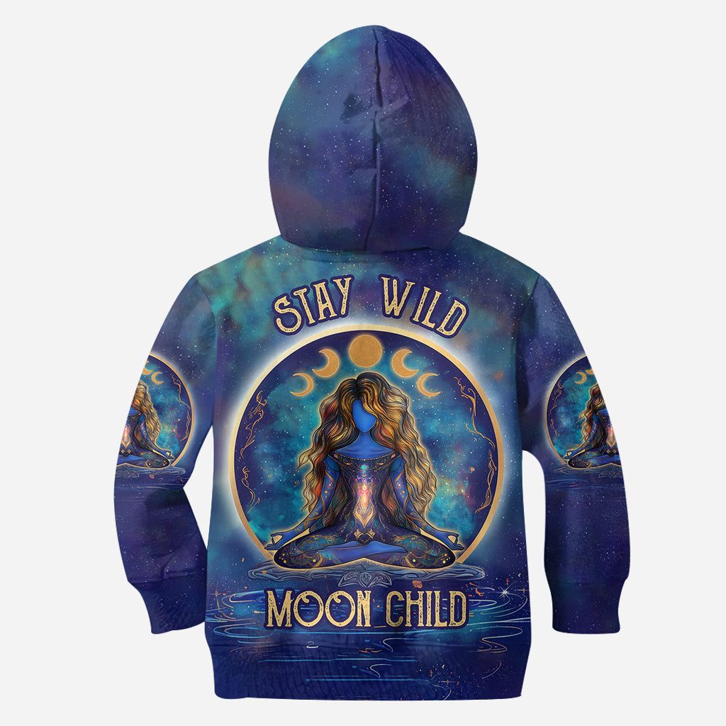 Reste sauvage, enfant de la lune - Sweat à capuche et legging de yoga personnalisés
