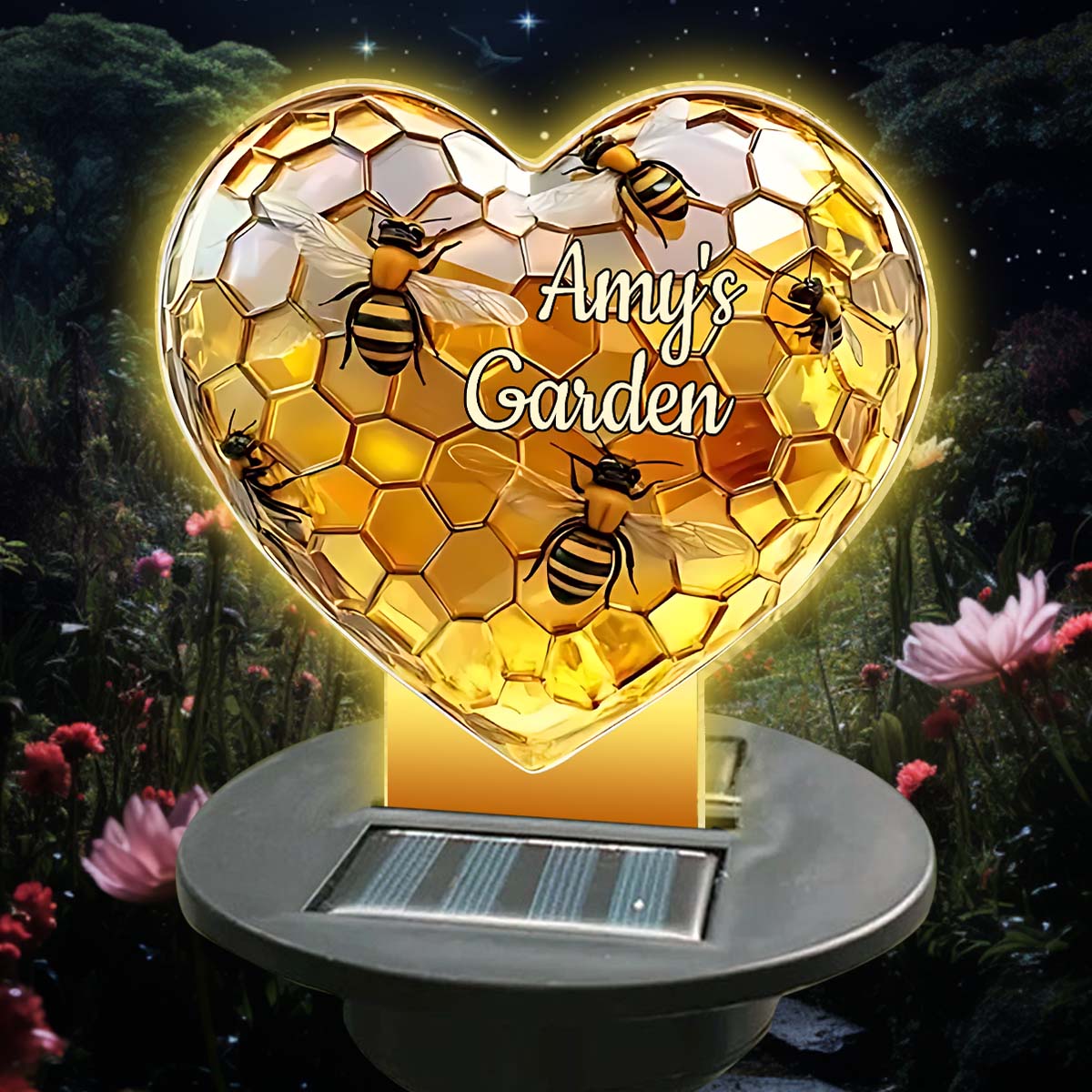 Sweetheart Hive - Personalized Gardening Garden Solar Light