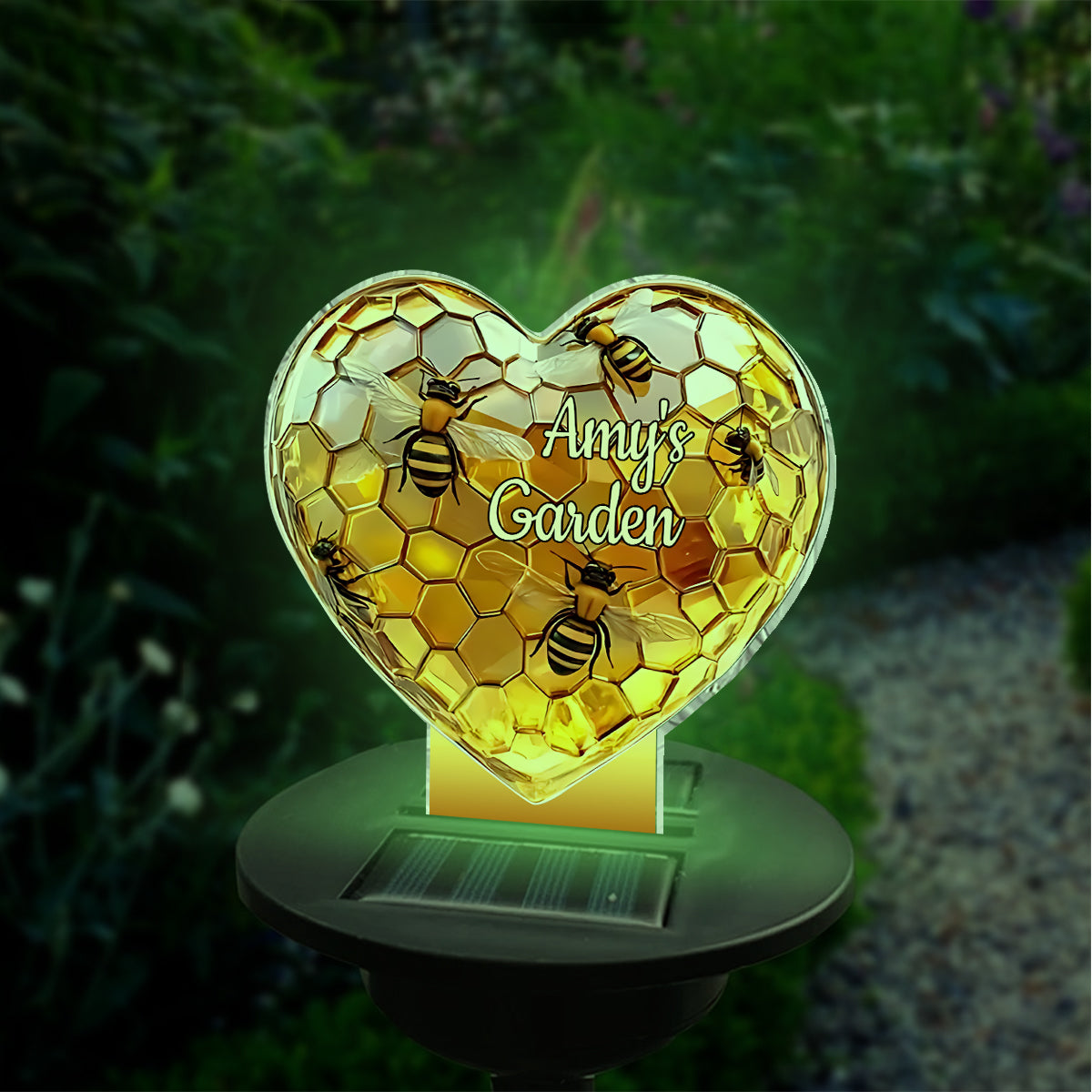 Sweetheart Hive - Personalized Gardening Garden Solar Light