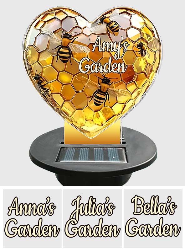 Sweetheart Hive - Personalized Gardening Garden Solar Light