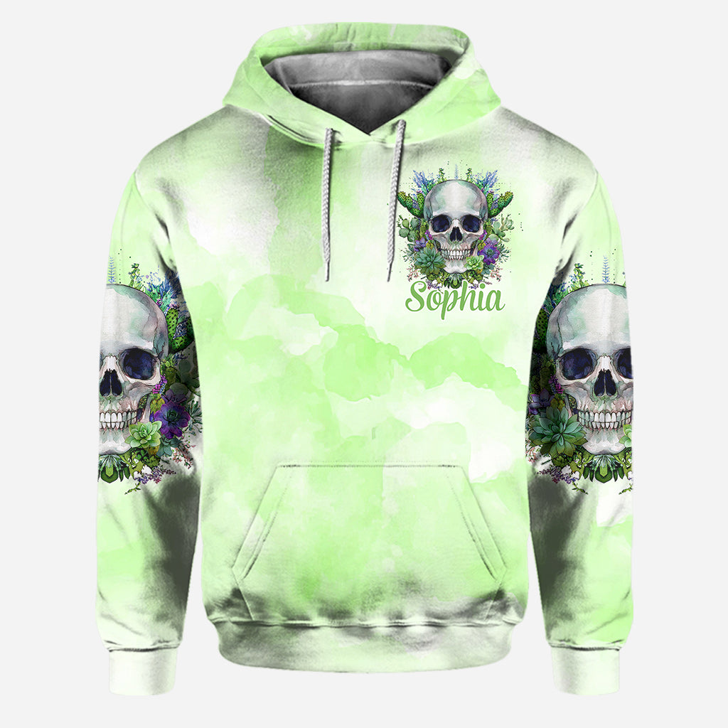 Je m'en fiche complètement - Sweat à capuche et legging de jardinage personnalisés