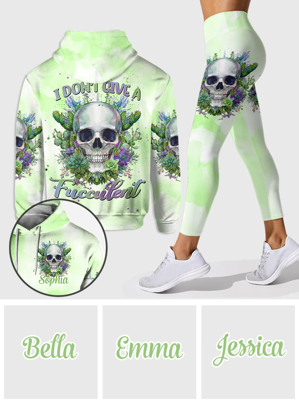 Je m'en fiche complètement - Sweat à capuche et legging de jardinage personnalisés