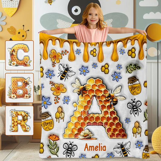 Magnifique lettre abeille - Couverture de jardinage personnalisée
