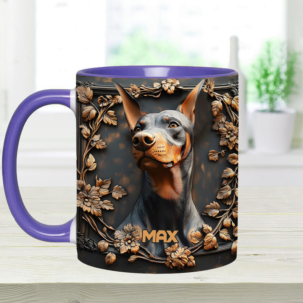 Strong Doberman - Personalized Dog Accent Mug