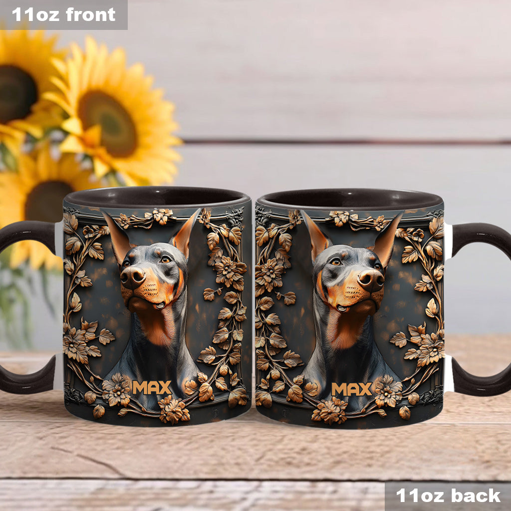 Strong Doberman - Personalized Dog Accent Mug